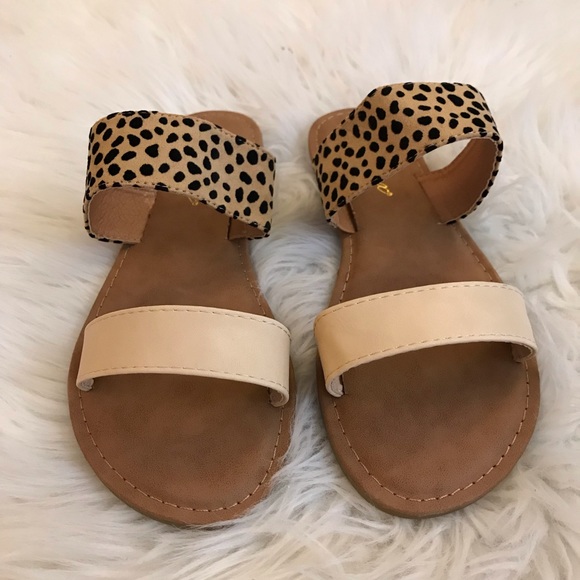 Cleo Double Banded Leopard Sandals - Picture 3 of 13